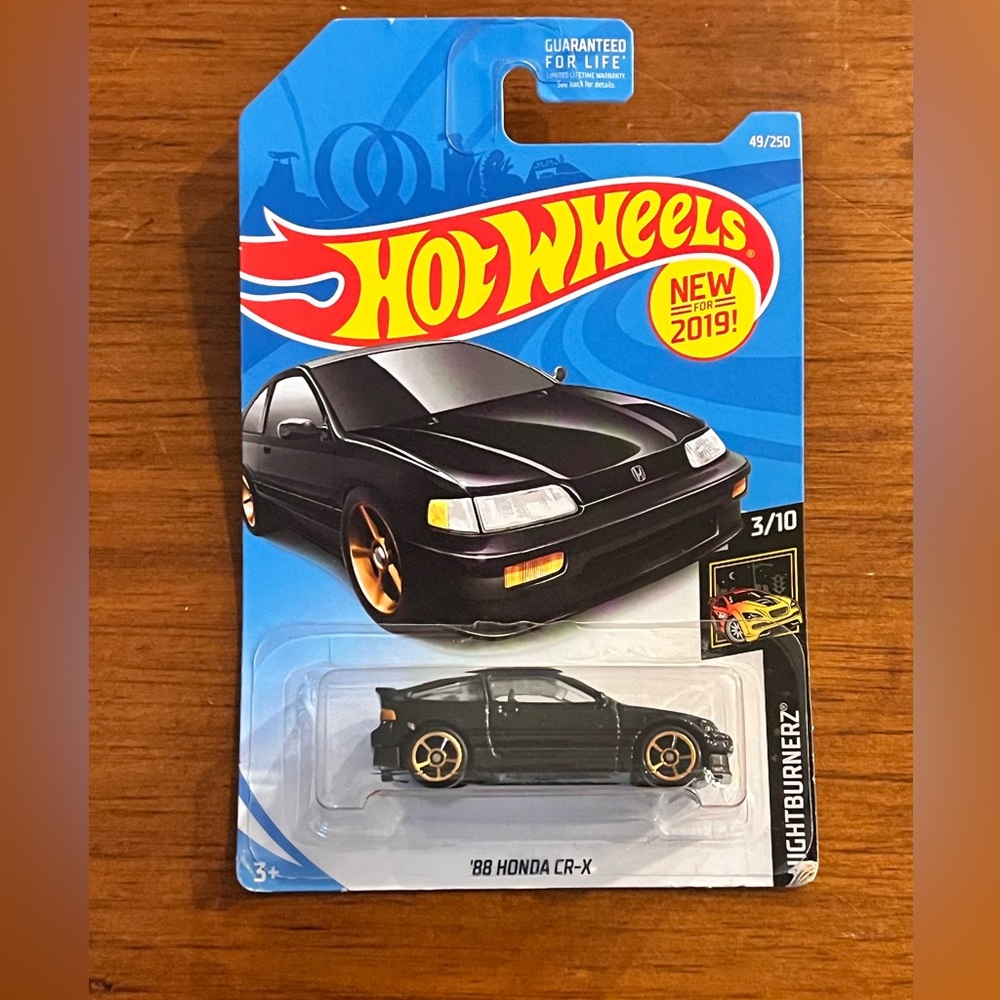 Hot Wheels Mattel Diecast car new 1/64 toy 88 Honda CR-X blue
